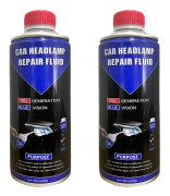 Bilstrålkastarpolish, restaurering av reparation, flytande polymer, 500 ml flytande X2