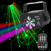 LED Scenbelysning, Automatisk Ljudkontroll, RGB UV-teknik, EU-kontakt