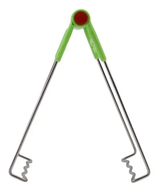 Högkvalitativt rostfritt stål varmskål Clip Pot hopfällbar skålhållare Ångbåt Lyfter Picker Värmeisoleringsplatta Tång Anti-het Clamp Gripper