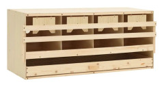 vidaXL Värprede 4 fack 106x40x45 cm massiv furu