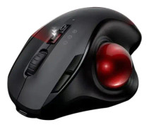 2.4G+Dubbel Bluetooth Trådlös Trackball Mus, 3-Enhetsanslutning