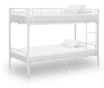 vidaXL Våningssäng vit metall 90x200 cm