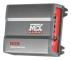 MTX Audio TX2275 2-kanals Class-AB bilstereoförstärkare 2x110W CEA2006 med aktiv delning 50–120 Hz Svart chassi med grå design, silverd 180 x 135 x 52 mm