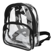 Mini genomskinliga påsar, genomskinlig ryggsäck för kvinnor, genomskinlig ryggsäck Mini genomskinlig vattentät 2-lagers förvaringsdragkedja Design PVC slitstark ryggsäck fo