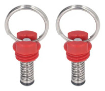 2 st keg tryckavlastningsventil kulkoppling lock Cornelius stil tillbehör set kit för säkerhet röd