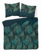 Mikrofibersängkläder 160x200 gröna blad 4978 B Light 71