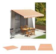The Living Store Markisväv gul och orange 4,5x3 m