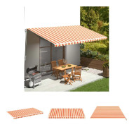 The Living Store Markisväv gul och orange 6x3,5 m