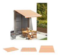 The Living Store Markisväv gul och orange 3,5x2,5 m
