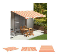 The Living Store Markisväv gul och orange 5x3,5 m