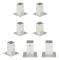 The Living Store Stolpfot 4 st galvaniserad metall 71 mm