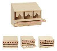 The Living Store Värprede 3 fack 72x33x54 cm massiv furu - Äggkläckningsmaskiner