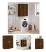 The Living Store Väggskåp brun ek 69,5x34x90 cm - Skänkar & serveringsbord
