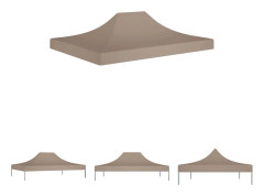 The Living Store Tak till partytält 4x3 m taupe 270 g/m² - Tak till partytält & lusthus