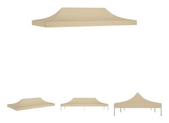 The Living Store Tak till partytält 6x3 m beige 270 g/m² - Tak till partytält & lusthus