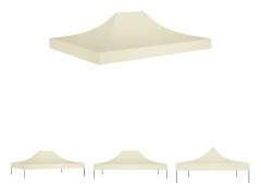 The Living Store Tak till partytält 4x3 m gräddvit 270 g/m² - Tak till partytält & lusthus