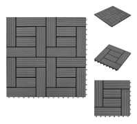 Golvbeläggning - Living Trall 22 st 30x30 cm 2 kvm WPC grå