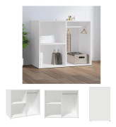 The Living Store Klädskåp vit 80x40x65 cm konstruerat trä