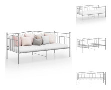 Sängar & sängramar - Living Sängram bäddsoffa grå metall 90x200 cm