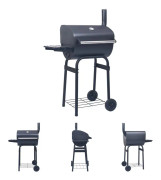 The Living Store Kolgrill/rökargrill med nedre hylla svart - Utomhusgrillar