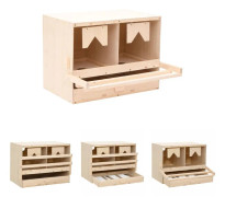 The Living Store Värprede 2 fack 63x40x45 cm massiv furu - Äggkläckningsmaskiner