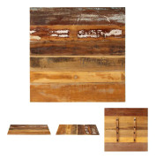The Living Store Fyrkantig bordsskiva 70x70 cm 15-16 mm massivt återvunnet trä