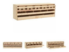 The Living Store Värprede 5 fack 117x33x38 cm massiv furu - Äggkläckningsmaskiner