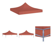 The Living Store Tak till partytält 3x3 m terrakotta 270 g/m² - Tak till partytält & lusthus