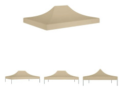 The Living Store Tak till partytält 4x3 m beige 270 g/m² - Tak till partytält & lusthus