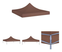 The Living Store Tak till partytält 3x3 m brun 270 g/m² - Tak till partytält & lusthus