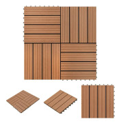 WPC Klickgolv 30x30cm 11-pack 1m2 Brun - Golvbeläggning