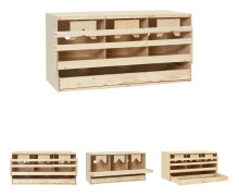 The Living Store Värprede 3 fack 72x33x38 cm massiv furu - Äggkläckningsmaskiner