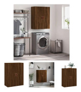 The Living Store Väggskåp brun ek 69,5x34x90 cm - Skänkar & serveringsbord