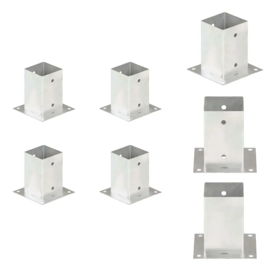 Staketstolpar - Living Stolpfot 4 st galvaniserad metall 91 mm