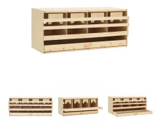 The Living Store Värprede 4 fack 106x40x45 cm massiv furu - Äggkläckningsmaskiner