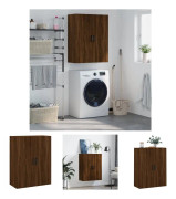 The Living Store Väggskåp brun ek 69,5x34x90 cm - Skänkar & serveringsbord
