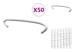 Staket- & grindtillbehör - Living Krokar till gabion 50 st galvaniserat stål 10 cm