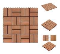 Golvbeläggning - Living Trall 22 st 30x30 cm 2 kvm WPC teakfärg