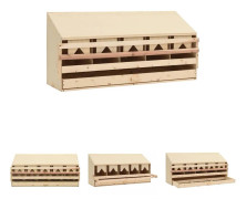 The Living Store Värprede 5 fack 117x33x54 cm massiv furu - Äggkläckningsmaskiner
