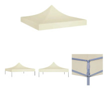 The Living Store Tak till partytält 2x2 m gräddvit 270 g/m² - Tak till partytält & lusthus