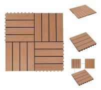Golvbeläggning - Living Trall 22 st 30x30 cm 2 kvm WPC teakfärg