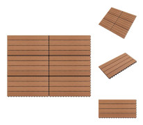 Golvbeläggning - Living Markplattor WPC 60x30 cm 6 st 1 m² brun