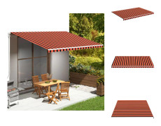Markiser - Living Markisväv orange och brun 5x3,5 m