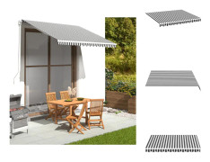 Markiser - Living Markisväv antracit och vit 3x2,5 m