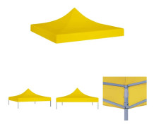 The Living Store Tak till partytält 3x3 m gul 270 g/m² - Tak till partytält & lusthus