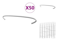 Staket- & grindtillbehör - Living Krokar till gabion 50 st galvaniserat stål 40 cm