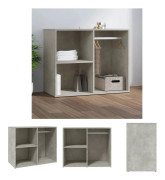 The Living Store Klädskåp betonggrå 80x40x65 cm konstruerat trä