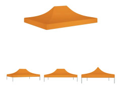 The Living Store Tak till partytält 4x3 m orange 270 g/m² - Tak till partytält & lusthus