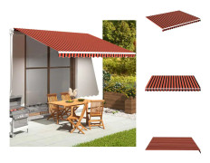 Markiser - Living Markisväv orange och brun 4,5x3,5 m