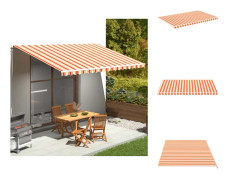 Markiser - Living Markisväv gul och orange 5x3 m